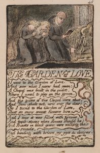 Songs of Innocence and of Experience, Plate 45, The Garden of Love (Bentley 44) by William Blake